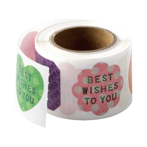 ロールシール メッセージ柄 カラフル