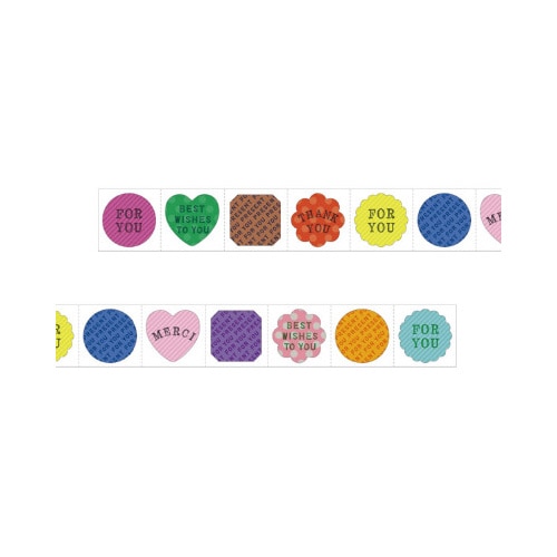 ロールシール メッセージ柄 カラフル