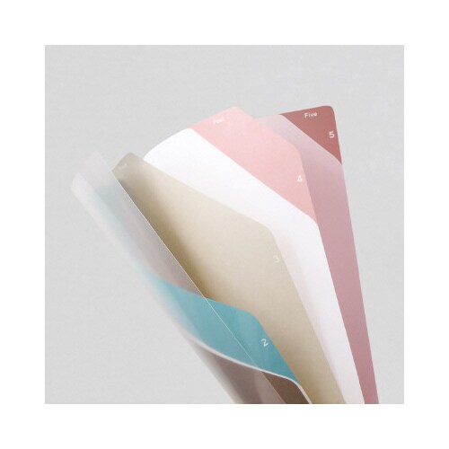 5ポケットクリアホルダー A4 ストライプ柄 黄