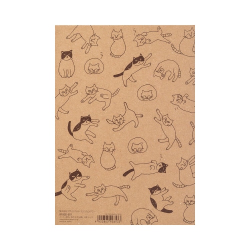 ノート<A5> ねこチラシ柄