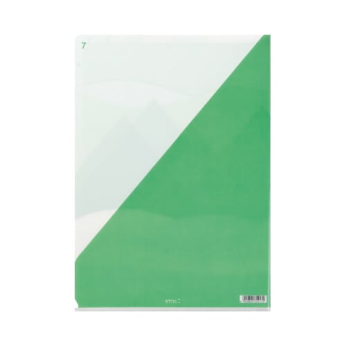 7ポケットクリアホルダーA4 ランドスケープ柄 緑