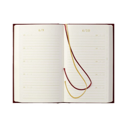 日記 5年連用 リサイクルレザー 赤