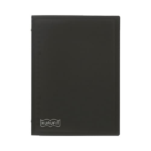 バインダーノート A5 クルフィット ブラック×4