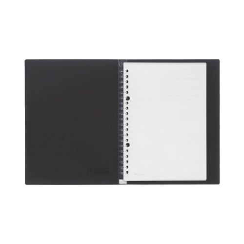 バインダーノート A5 クルフィット ブラック×4