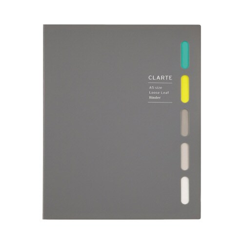 バインダーノート A5 クラルテ グレー×4