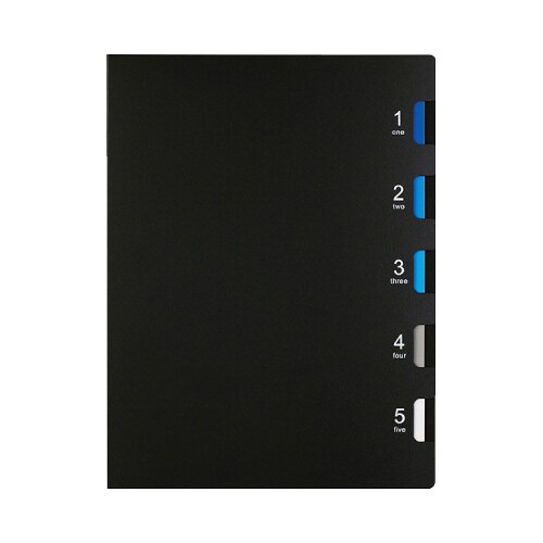 バインダーノートB5ファイブチャートライトA黒×4