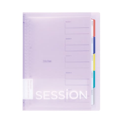 バインダーノートB5セッションライトパープル×4