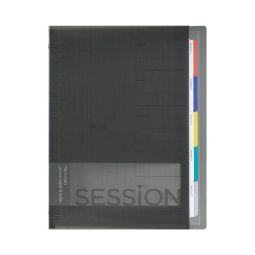 バインダーノート B5 セッション ブラック×4