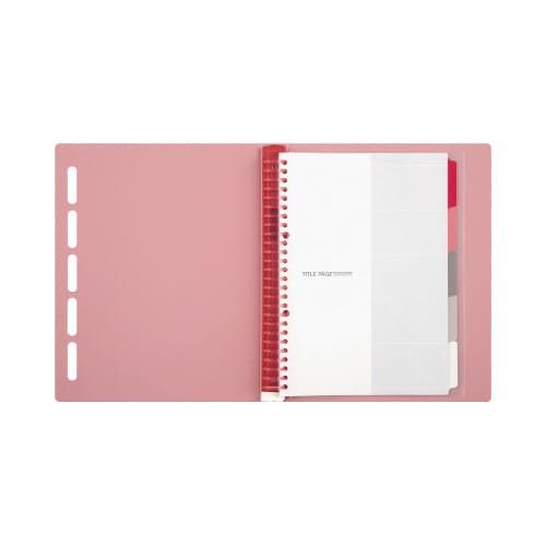 バインダーノート B5 クラルテ ピンク×4