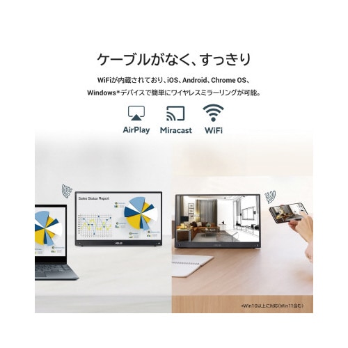15.6型 ワイヤレス接続対応モバイルモニター