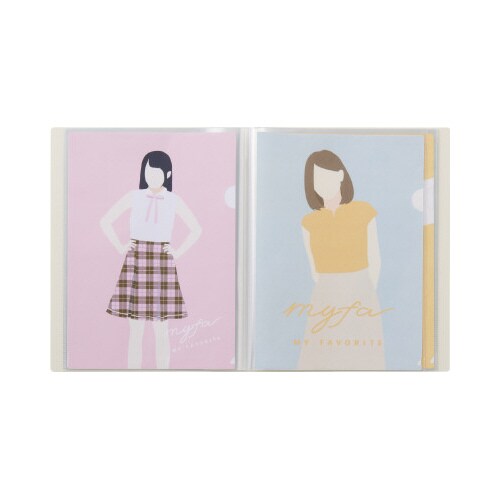myfaクリヤーホルダーコレクションファイル白×3