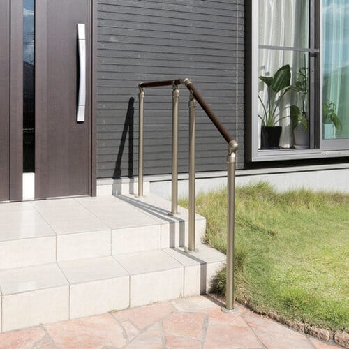 樹脂巻手すり棒 36アルミ ココア 4m