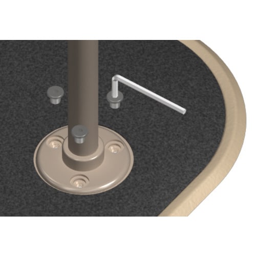 立ち上がり手すり(垂直タイプ) ダークブラウン