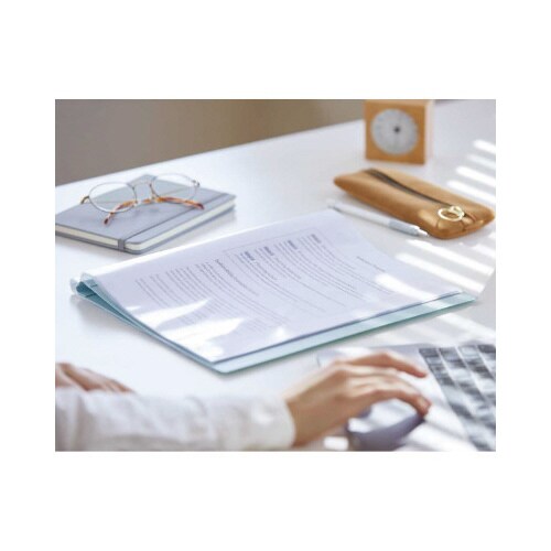 クリア−ファイル パタント A4 20枚 水色