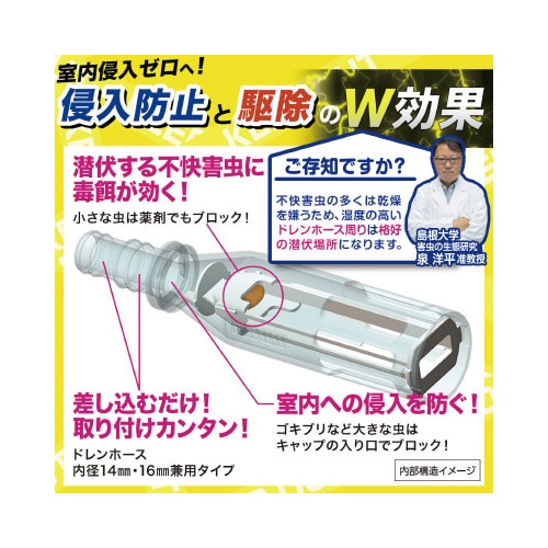 バルサン 毒餌付き防虫キャップ エアコン室外機用