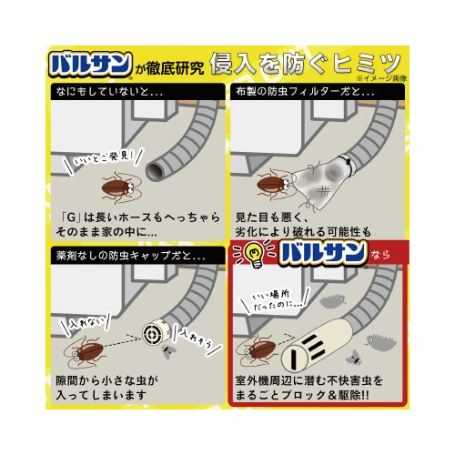 バルサン 毒餌付き防虫キャップ エアコン室外機用