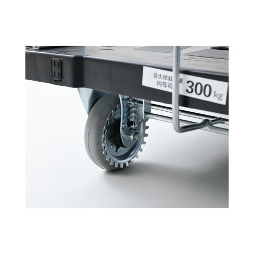 ハンドブレーキ付樹脂台車 300kg