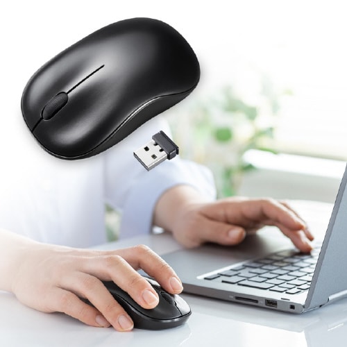 ワイヤレスブルーLEDマウス