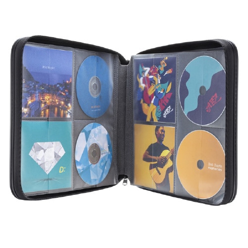 CDセミハードケース(160枚収納・ブラック)