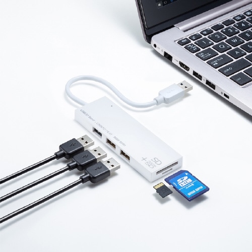 USB3.1+2.0コンボハブ カードリーダー付き