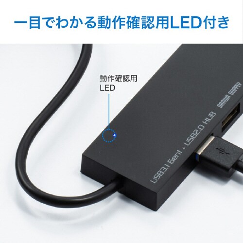 USB3.1+2.0コンボハブ カードリーダー付き