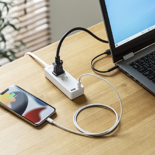 USB充電機能付きタップ Type−C搭載