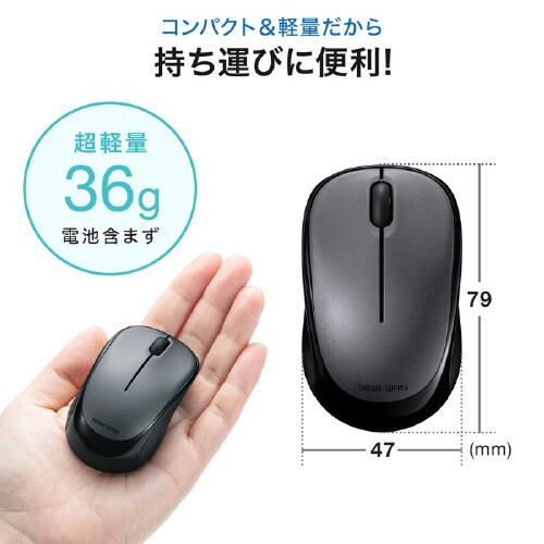 静音ワイヤレスブルーLEDマウス