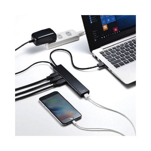 急速充電ポート付きUSB3.2 7ポートハブ
