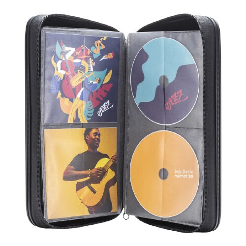 CDセミハードケース(96枚収納・ブラック)