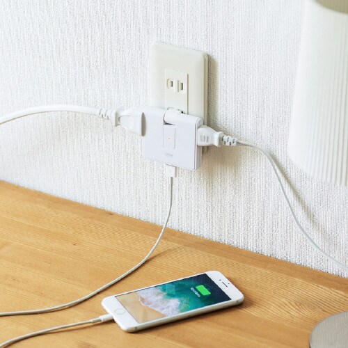 USB充電ポート付きモバイルタップ