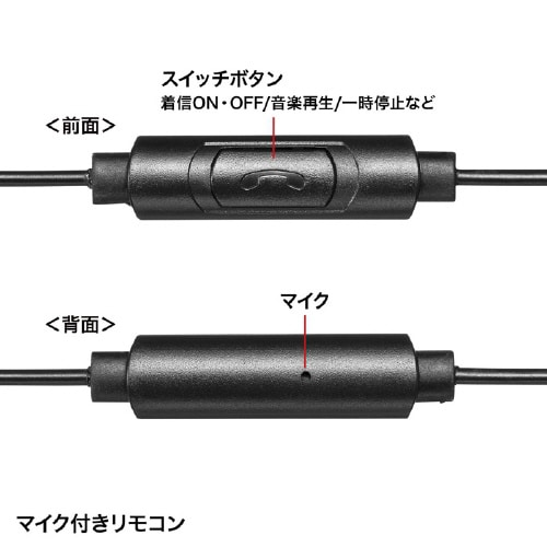 マイク付きステレオイヤホン
