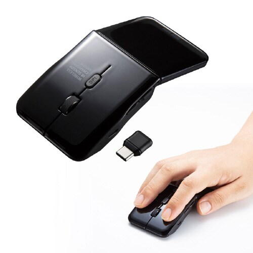 静音Type−CワイヤレスLEDマウス(5ボタン)