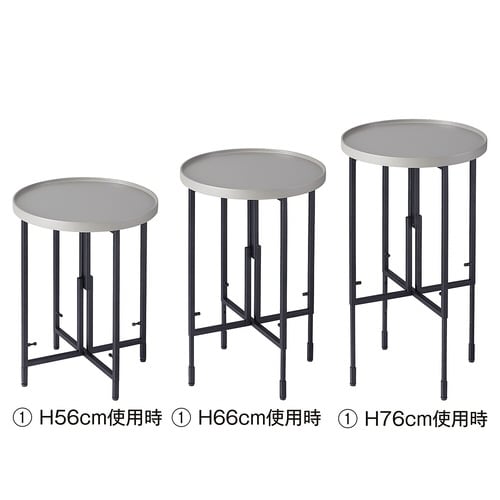 高さ調整機能付き円形ディスプレイテーブル 直径45