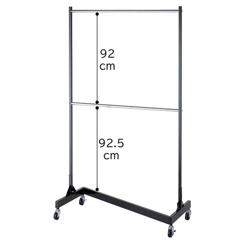 機能性Zハンガーラック 2段ブラック 本体