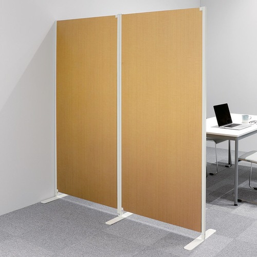 木製パネルパーティション 両側脚付き ナチュラル