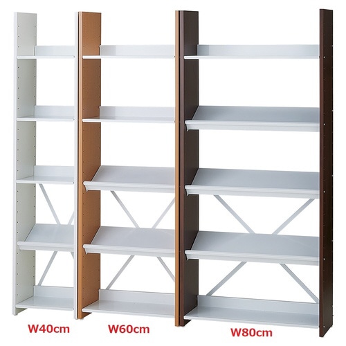 可動棚オープンラック5段 ホワイト W60cm