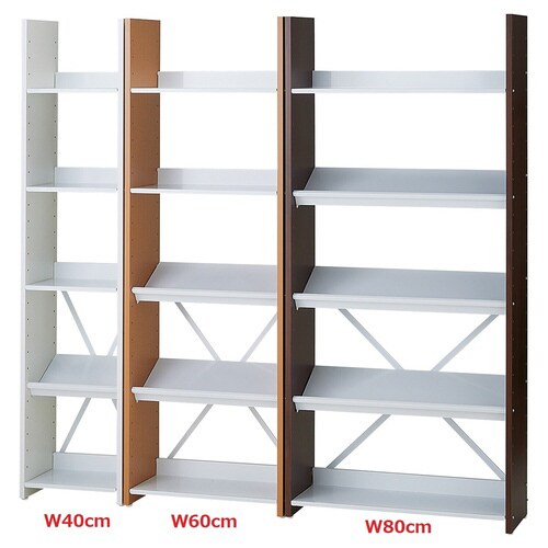 可動棚オープンラック5段 ナチュラル W40cm