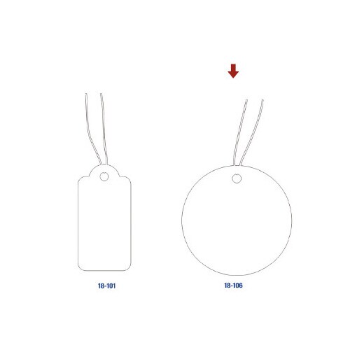 提札 丸型 小物用 白無地