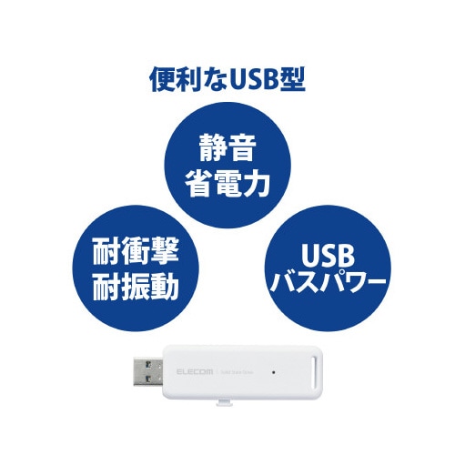外付けSSD スライド式 1TB ホワイト