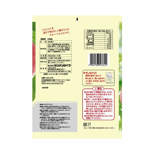 蒟蒻畑白桃味 12個入×12