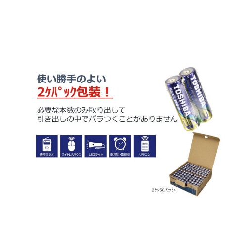 アルカリ1 まとめパック 単3形(100本入)