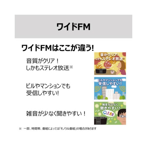 LEDライト付ホームラジオ シルバー