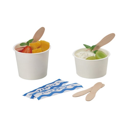 紙袋入ウッドアイススプーン(S)300本×60