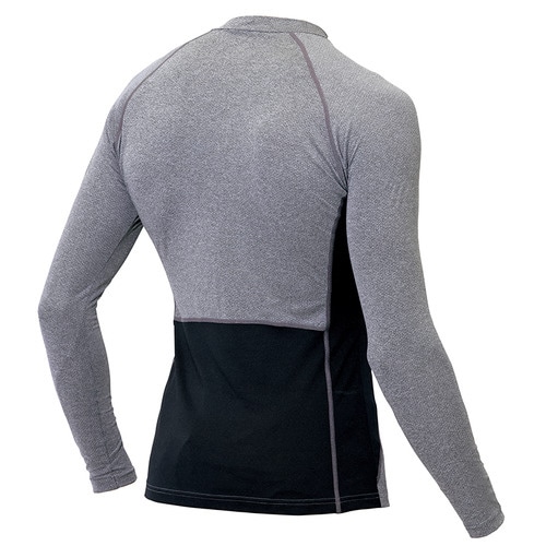 コンプレスフィット長袖シャツ 杢グレー LL