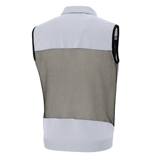 ワークベスト:スタンドカラー シルバーグレー 3L