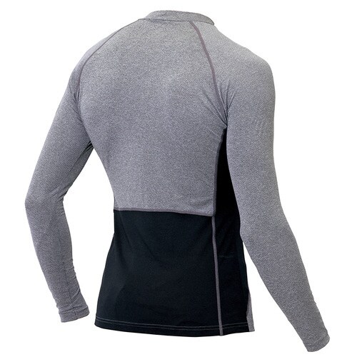 コンプレスフィット長袖シャツ 杢グレー S