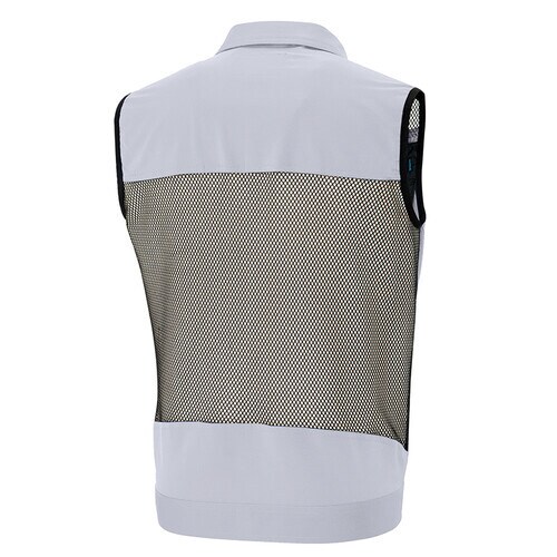 ワークベスト(スタンドカラー) シルバーグレー L