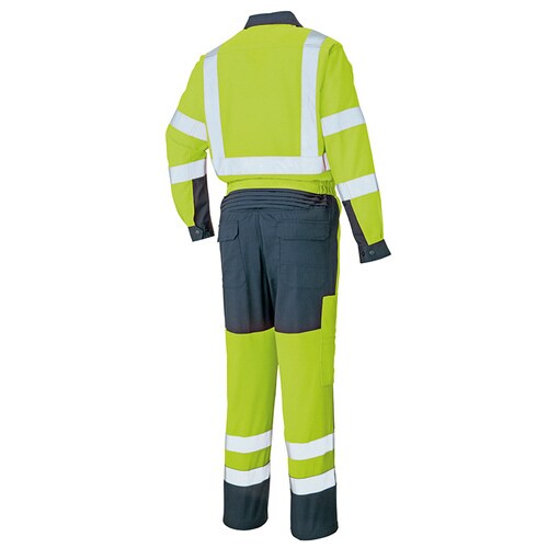 ツナギ ハイパーイエロー×ネイビー M