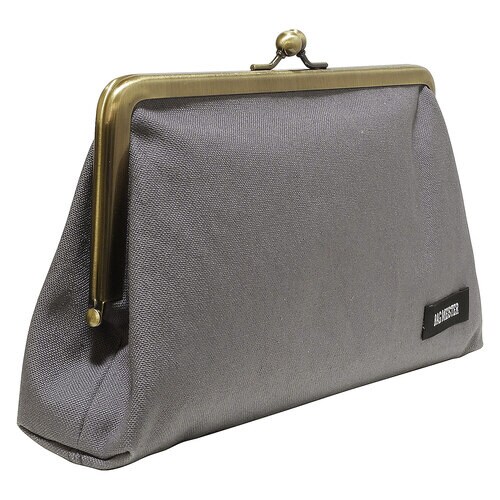 がま口キット クラッチバッグ グレー