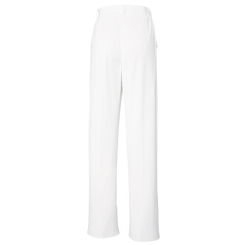 レディース脇シャーリングパンツ ホワイト LL